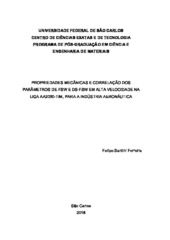 Propriedades mec nicas e correla o dos par metros de FSW e DS FSW